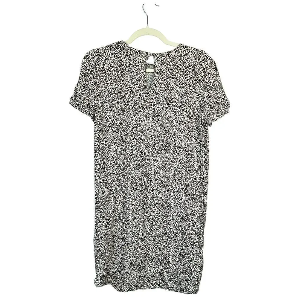 JENNI KAYNE Leopard Print T-Shirt Dress Animal Print Casual Chic Size Small